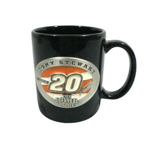 NASCAR Home Depot Tony Stewart 20 mug cup black metal raised emblem signature